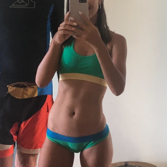 Color-block Racerback bikini set - Picture 3 of 3